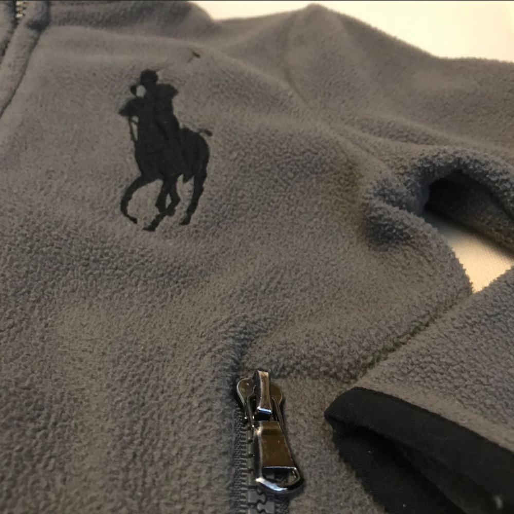 2/$29 Polo Ralph Lauren kids jacket size 4T grey zipper fleece - Picture 4 of 9